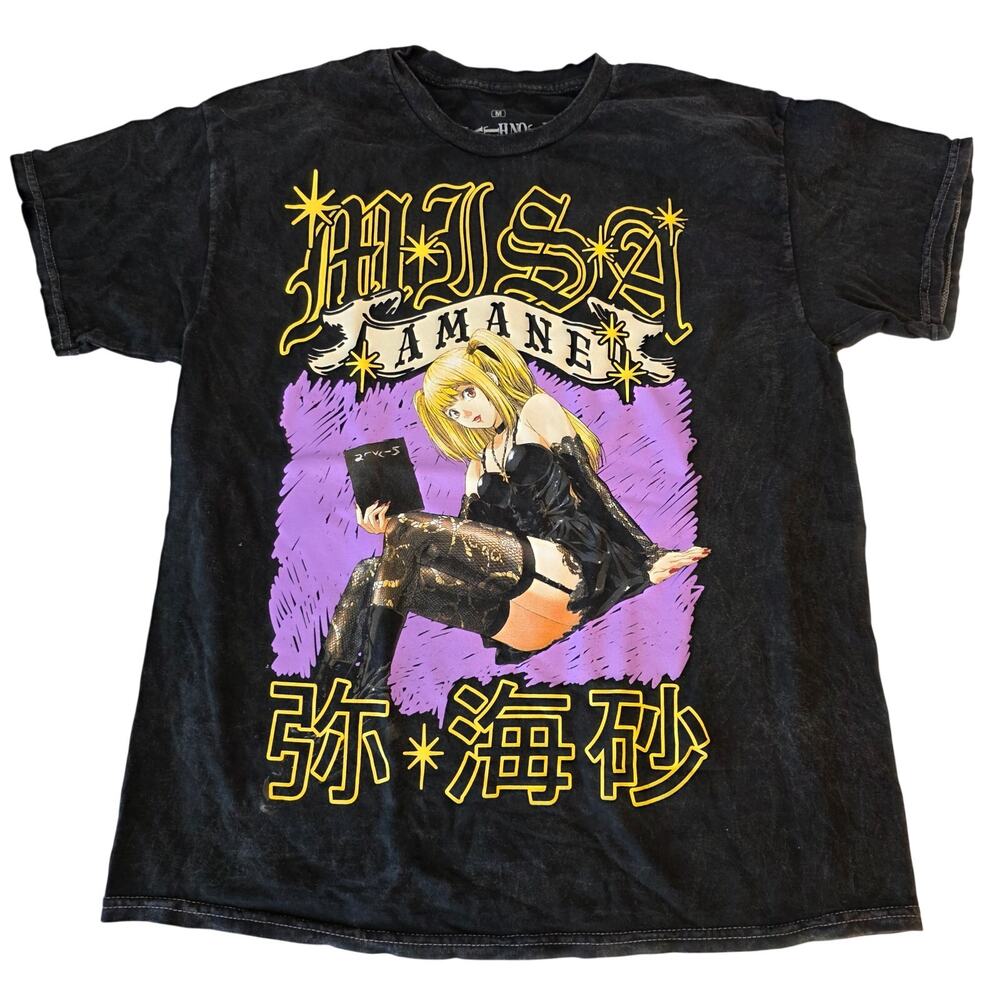 Death Note Misa Amane‎ Mineral Wash Graphic T-Shirt Medium